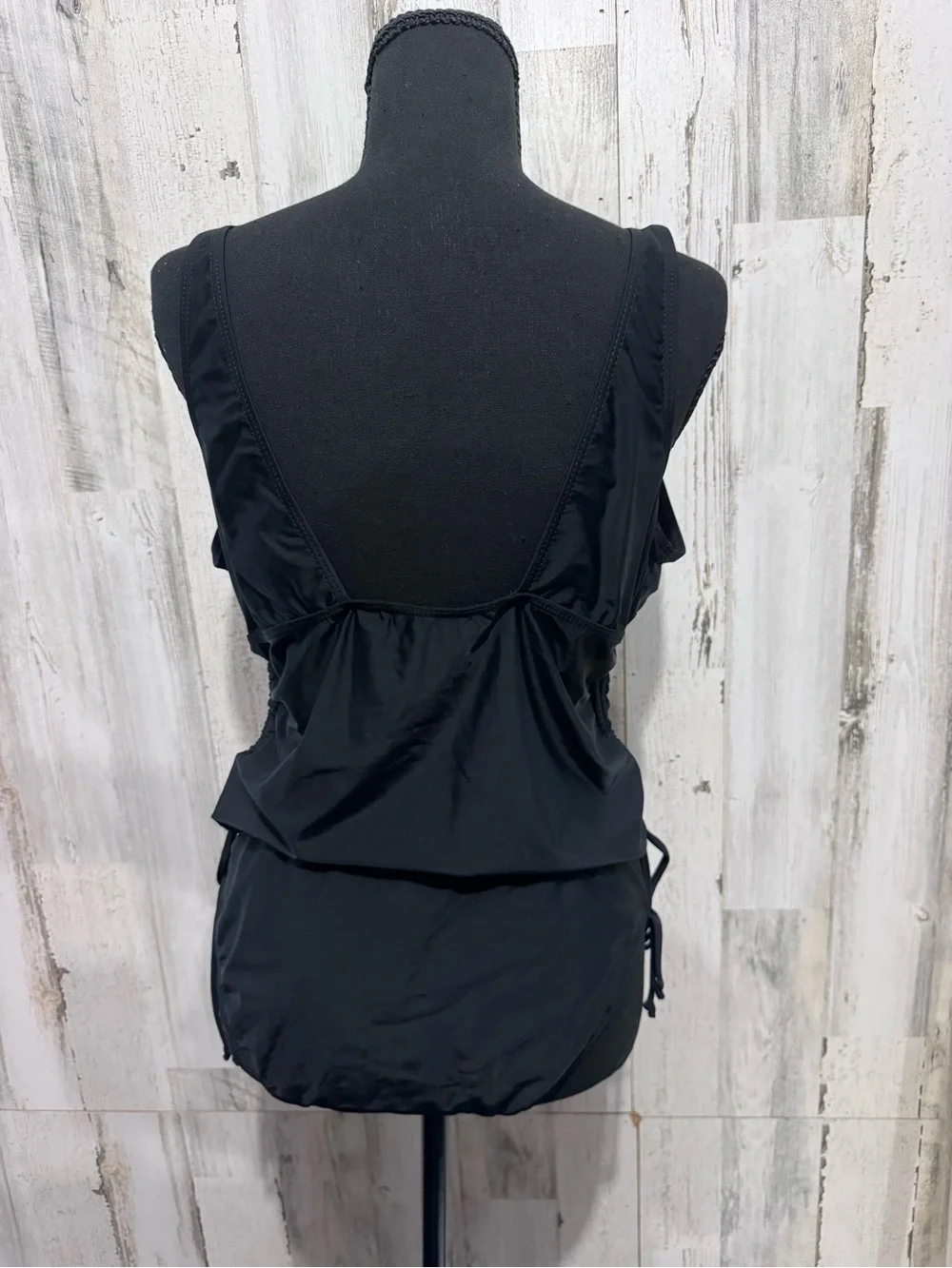 Black Two-Piece Tankini Swimsuit